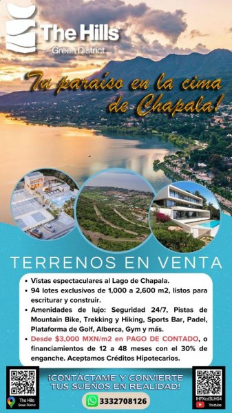 Terreno en Venta en Las Fuentes Jocotepec, Jalisco