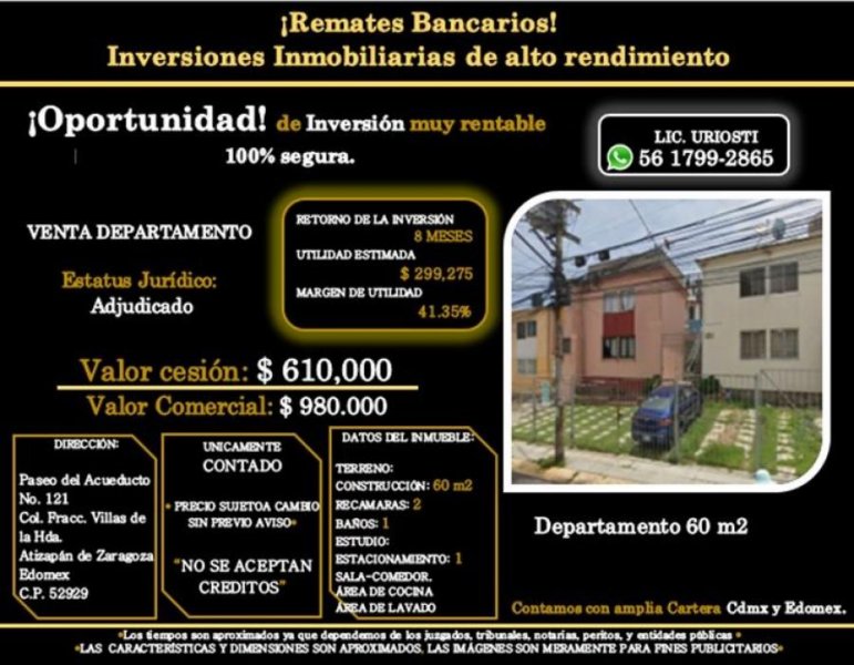 Departamento en Venta en Villas de la Hacienda Atizapan de Zaragoza, Mexico