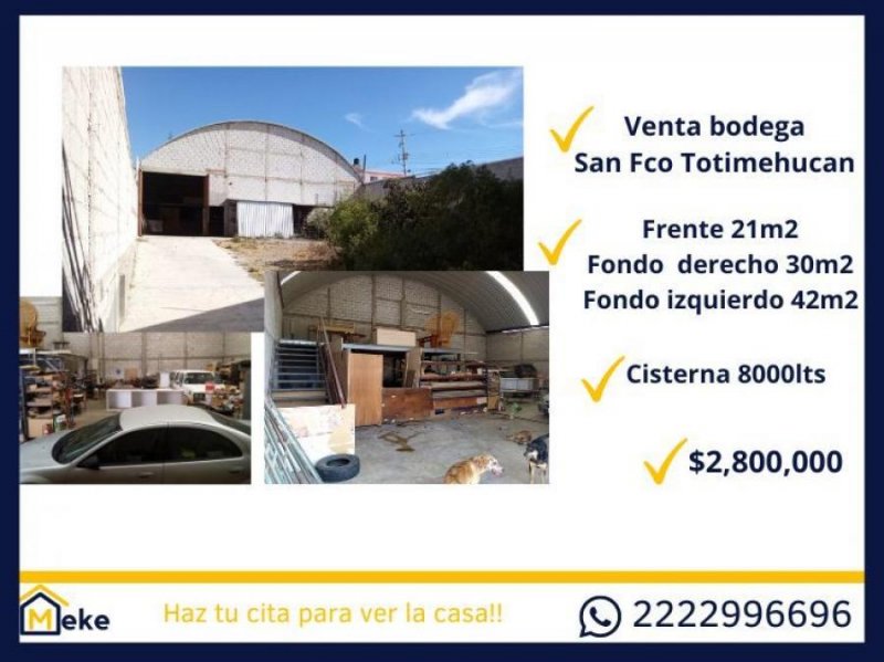 Foto Bodega en Venta en san francisco teotimehuacan, Puebla, Puebla - $ 2.800.000 - BOV340731 - BienesOnLine