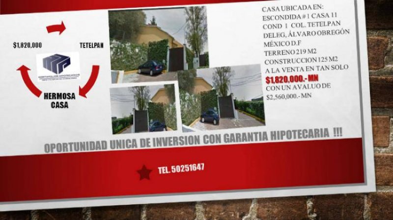 Foto Casa en Venta en Tetelpan, Alvaro Obregón, Distrito Federal - $ 1.820.000 - CAV96042 - BienesOnLine