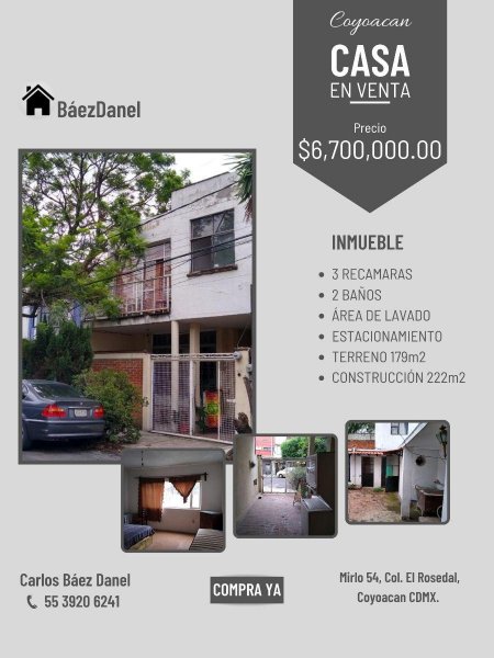 Foto Casa en Venta en EL Rosedal, Coyoacán, Distrito Federal - $ 6.700.000 - CAV328483 - BienesOnLine