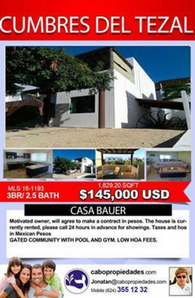 Foto Departamento en Venta en Cabo San Lucas, Baja California Sur - U$D 145.000 - DEV194130 - BienesOnLine