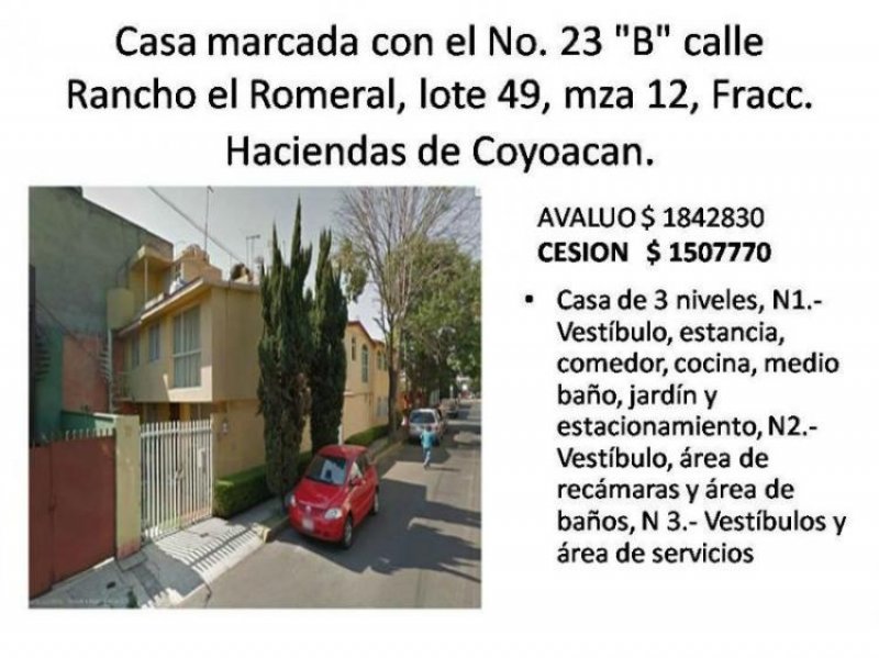 Foto Casa en Venta en Haciendas de Coyoacan, Coyoacán, Distrito Federal - $ 1.507.770 - CAV94546 - BienesOnLine