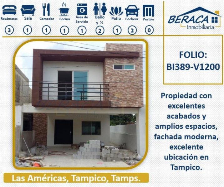 Foto Casa en Venta en LAS AMÉRICAS, Tampico, Tamaulipas - $ 1.200.000 - CAV215168 - BienesOnLine