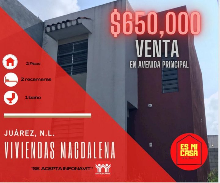 Foto Casa en Venta en Viviendas Magdalena, Ciudad Benito Juárez, Nuevo Leon - $ 650.000 - CAV315972 - BienesOnLine