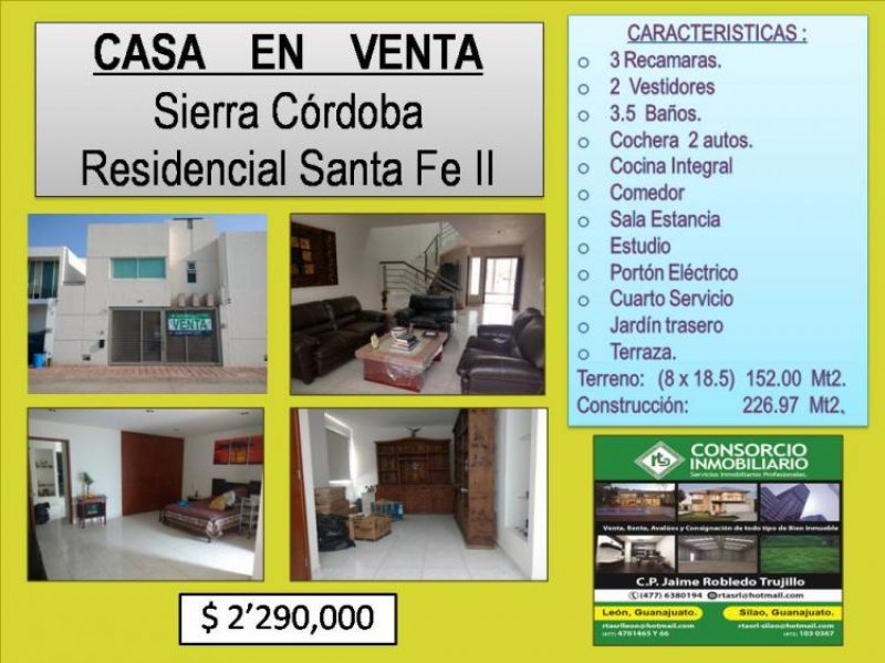 Foto Casa en Venta en SANTA FE, León de los Aldama, Guanajuato - $ 2.290.000 - CAV213919 - BienesOnLine