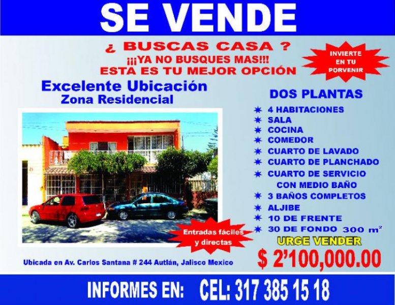 Foto Casa en Venta en Autlán de Navarro, Jalisco - $ 2.100.000 - CAV35730 - BienesOnLine