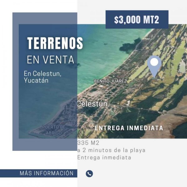 Terreno en Venta en centro Celestún, Yucatan