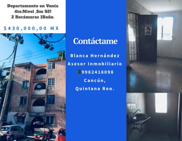 Foto Departamento en Venta en Sm92, Cancún, Quintana Roo - $ 430.000 - DEV270255 - BienesOnLine