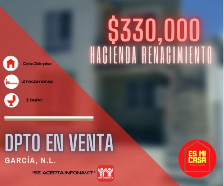 Foto Departamento en Venta en HACIENDA RENACIMIENTO, García, Nuevo Leon - $ 330.000 - DEV315975 - BienesOnLine