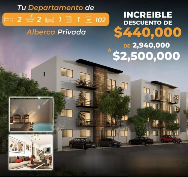 Foto Departamento en Venta en RIVIERA TULUM, Tulum, Quintana Roo - $ 2.500.000 - DEV358838 - BienesOnLine