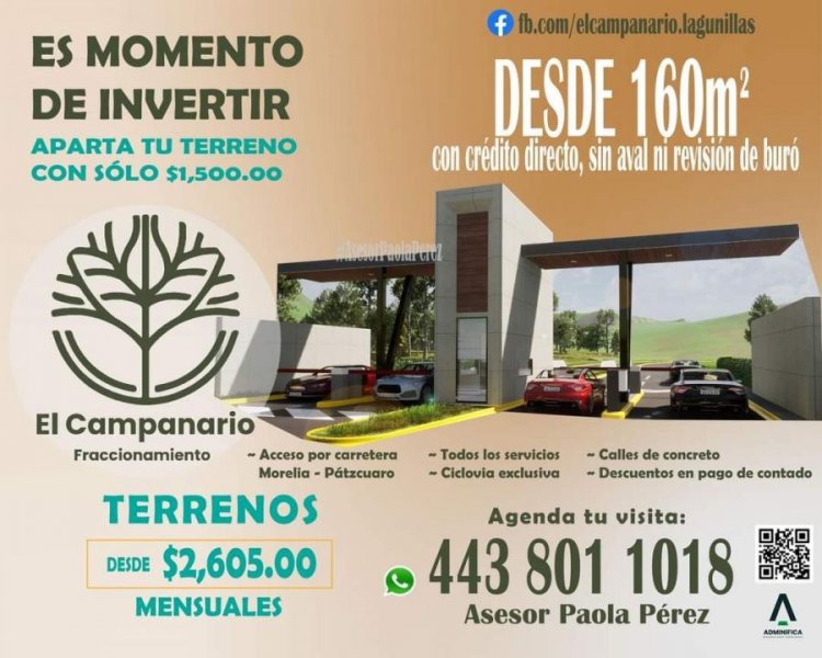 Terreno en Venta en  Lagunillas, Michoacan de Ocampo