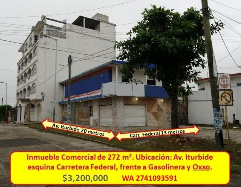 En venta Local Comercial en esquina con Carretera Federal Tierra Blanca