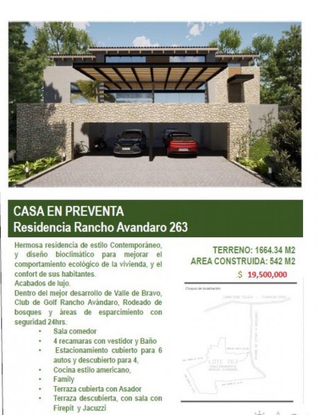 Foto Casa en Venta en AVANDARO, Valle de Bravo, Mexico - $ 19.500.000 - CAV298140 - BienesOnLine