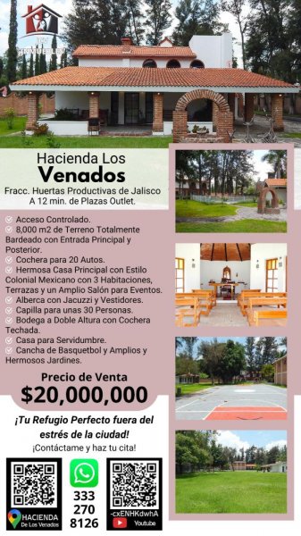 Finca en Venta en Huertas Productivas de Jalisco Tlajomulco de Zúñiga, Jalisco