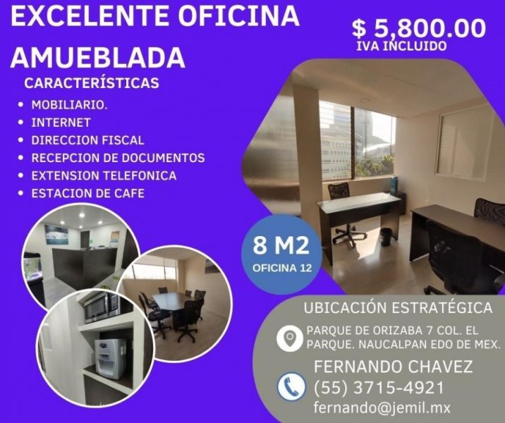 Foto Oficina en Renta en El Parque, Naucalpan de Juárez, Mexico - $ 5.800 - OFR333280 - BienesOnLine