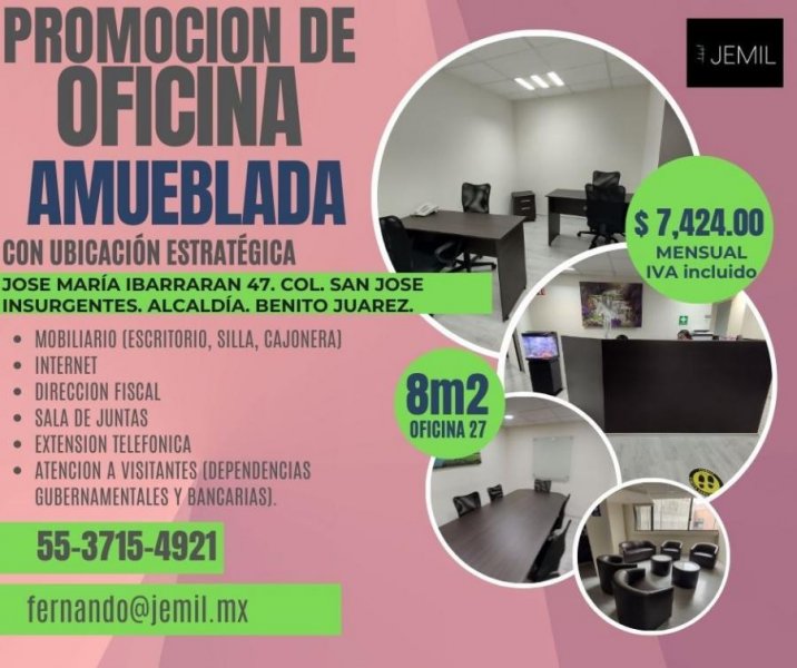 Foto Oficina en Renta en San Jose Insurgentes, Benito Juárez (CDMX), Distrito Federal - $ 7.424 - OFR333265 - BienesOnLine