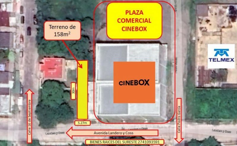 Excelente terreno comercial junto a Cinebox