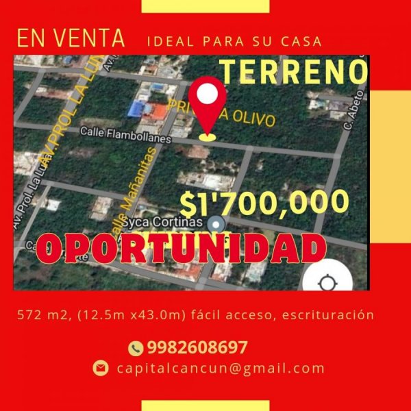 Terreno en Venta en Alamos2 Cancún, Quintana Roo