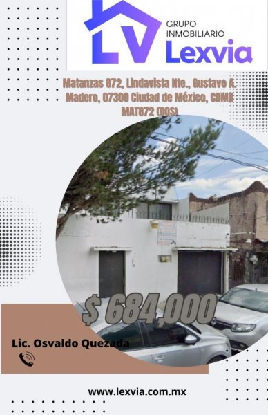 Casa en Venta en LINDAVISTA Gustavo A. Madero, Distrito Federal