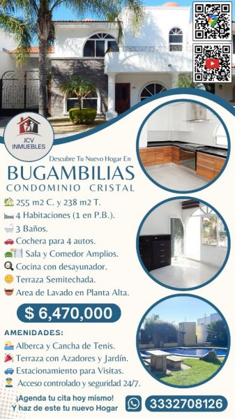 Casa en Venta en Bugambilias Condominio Cristal Zapopan, Jalisco