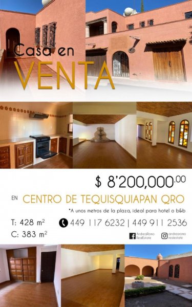 HERMOSA CASA EN VENTA EN TEQUISQUIAPAN QUERETARO