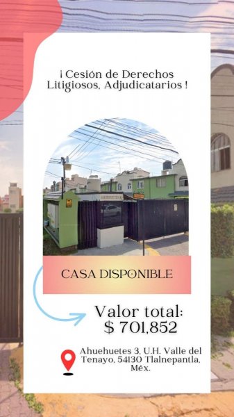 Casa en Venta en VALLE DE TENAYO Tlalnepantla, Mexico