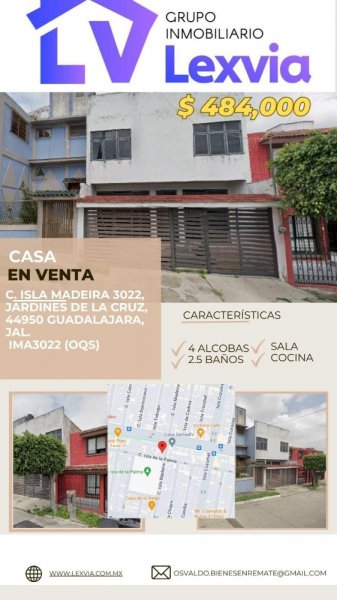 Casa en Venta en RESIDENCIAL LA CRUZ SECTOR JUAREZ Guadalajara, Jalisco