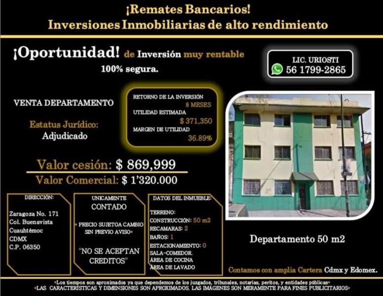 Departamento en Venta en Buenavista Cuauhtémoc (CDMX), Distrito Federal