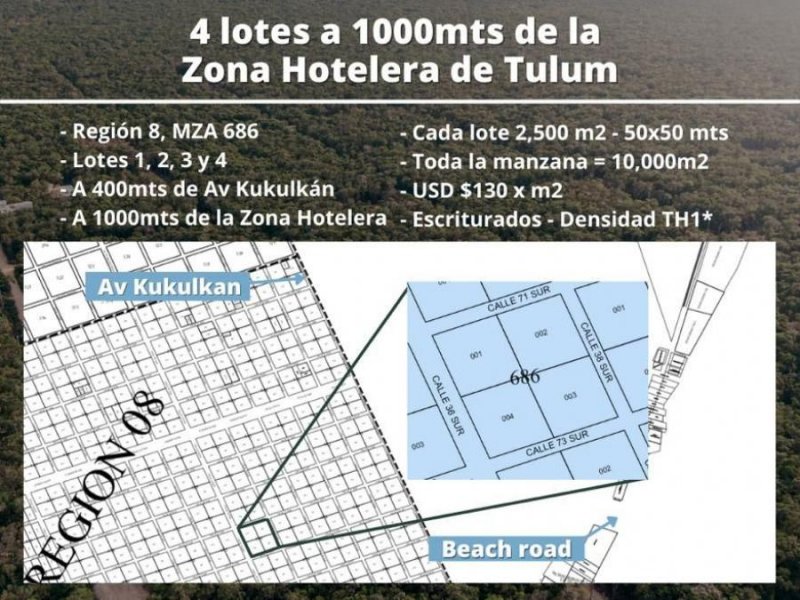 Foto Terreno en Venta en Tulum, Quintana Roo - U$D 325.000 - TEV328093 - BienesOnLine