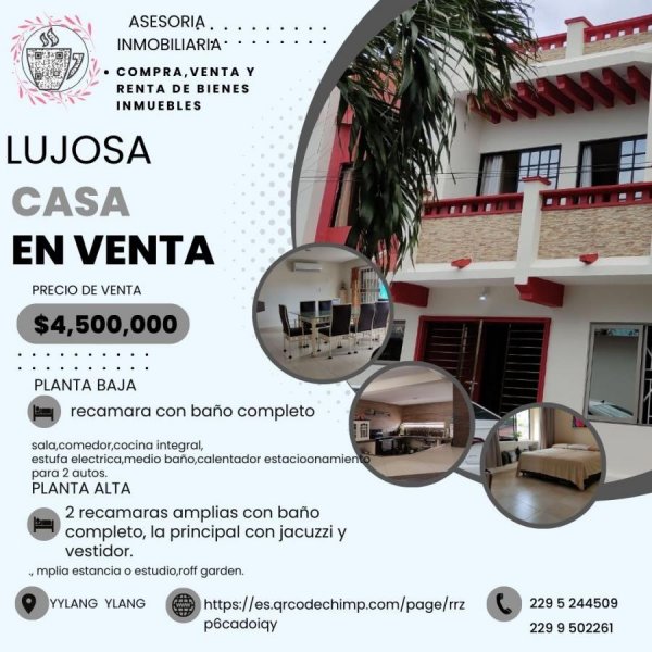 Foto Casa en Venta en Ylang Ylang, Boca del Río, Veracruz - $ 4.500.000 - CAV339782 - BienesOnLine