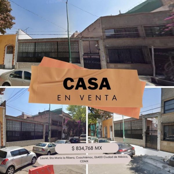 Casa en Venta en SANTA MARIA LA RIBERA Cuauhtémoc, Distrito Federal