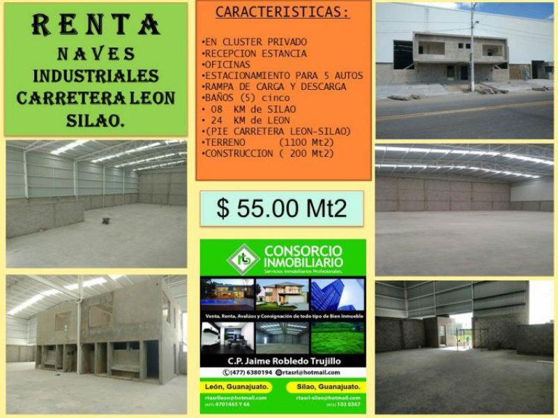 Foto Nave en Renta en SAN ANTONIO, Silao, Guanajuato - $ 60.000 - NAR213921 - BienesOnLine