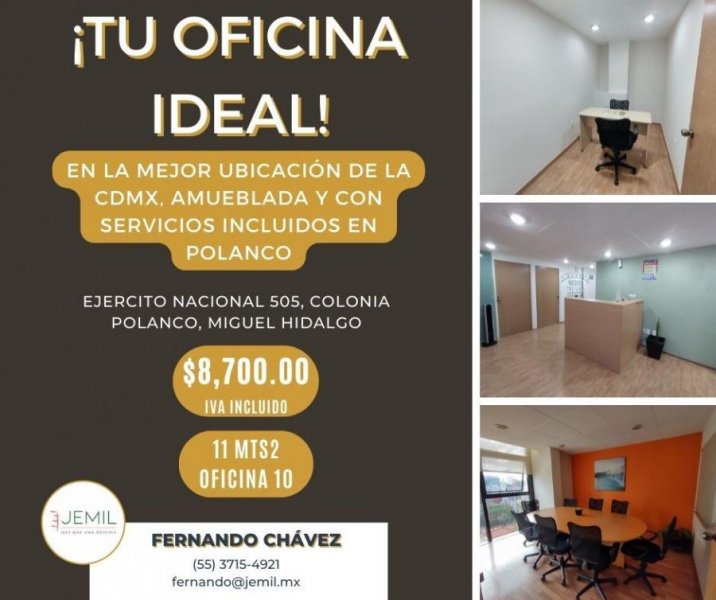 Foto Oficina en Renta en Polanco V Secc., Miguel Hidalgo, Distrito Federal - $ 8.700 - OFR333262 - BienesOnLine