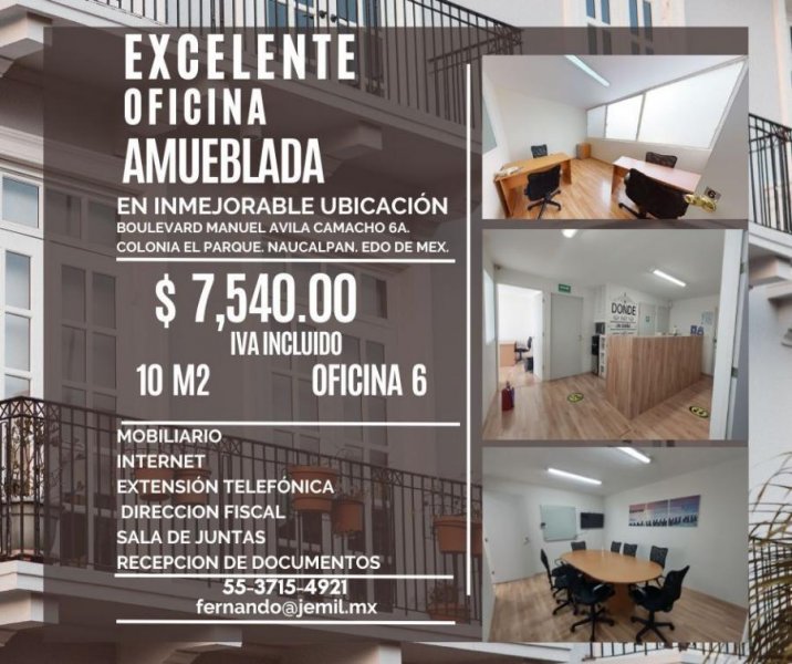 Foto Oficina en Renta en El Parque, Naucalpan de Juárez, Mexico - $ 7.540 - OFR333277 - BienesOnLine