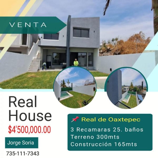 REAL DE OAXTEPEC  CASA NUEVA $4,500,000