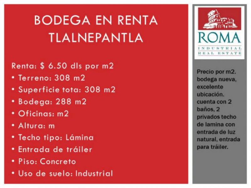 Foto Bodega en Renta en Tlalnepantla, Mexico - BOR102212 - BienesOnLine