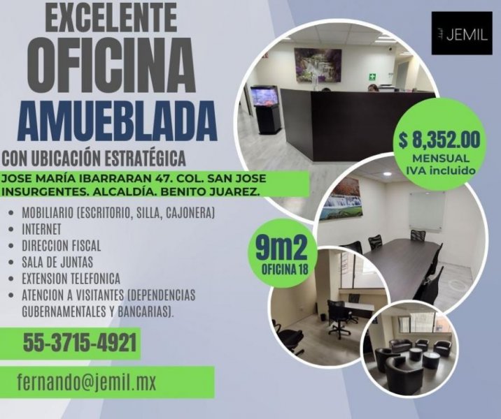 Foto Oficina en Renta en San Jose Insurgentes, Benito Juárez (CDMX), Distrito Federal - $ 8.352 - OFR333263 - BienesOnLine