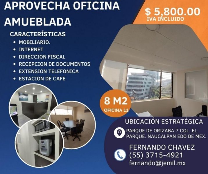 Foto Oficina en Renta en El Parque, Naucalpan de Juárez, Mexico - $ 5.800 - OFR333279 - BienesOnLine