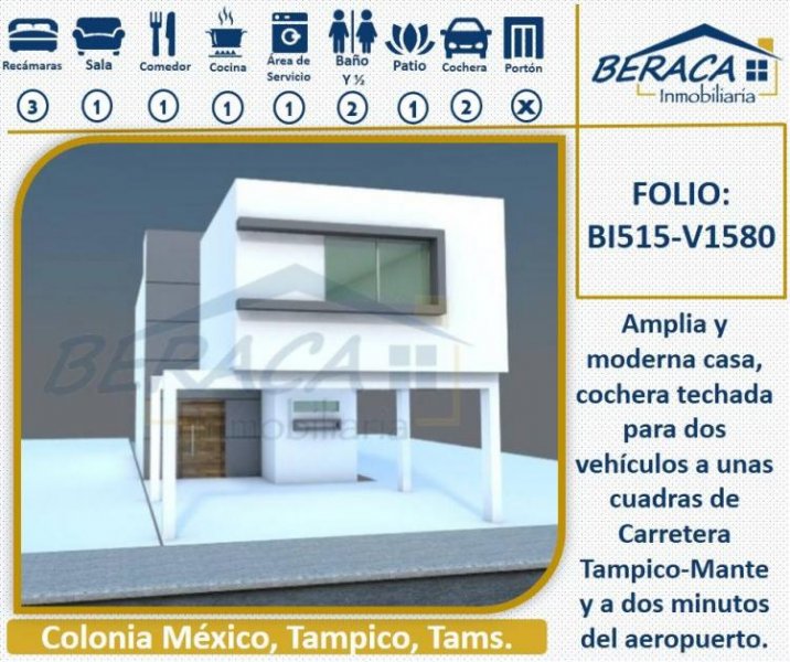 Foto Casa en Venta en MEXICO, Tampico, Tamaulipas - $ 1.580.000 - CAV222276 - BienesOnLine