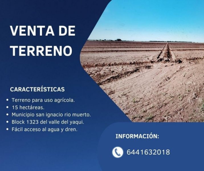 Terreno en Venta en 1323 valle del yaqui San Ignacio Río Muerto, Sonora