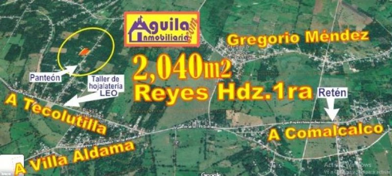 Foto Terreno en Venta en Reyes Hernández 1ra sección, Comalcalco, Tabasco - $ 600.000 - TEV261552 - BienesOnLine