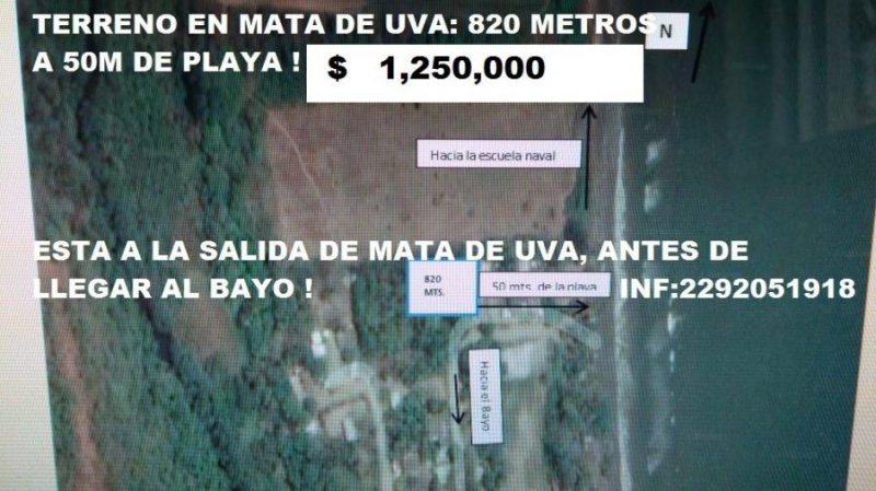 Foto Terreno en Venta en mata de uva, Veracruz, Veracruz - $ 1.250.000 - TEV277726 - BienesOnLine