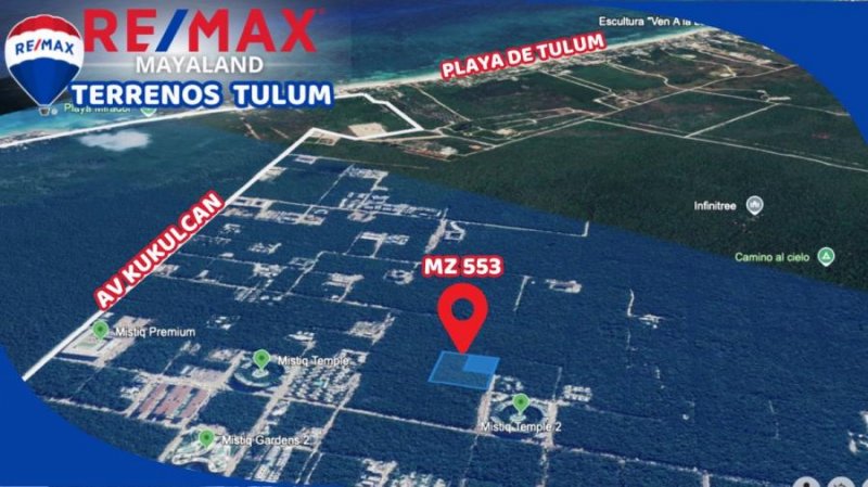 TERRENO EN ESQUINA DE 2500 M2 A SOLO 1.5 KM DE LA PLAYA DE TULUM 