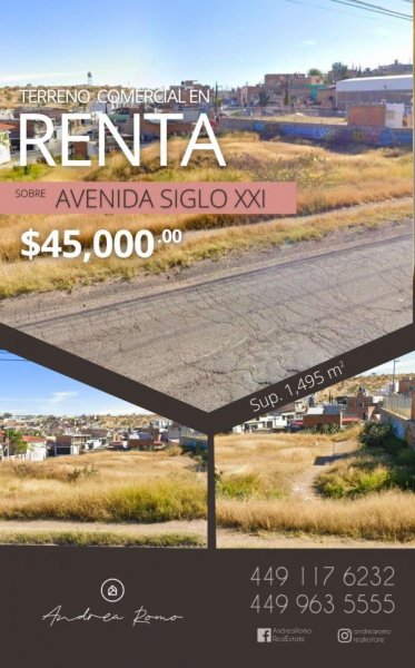 Terreno en Renta en Cumbres Aguascalientes, Aguascalientes