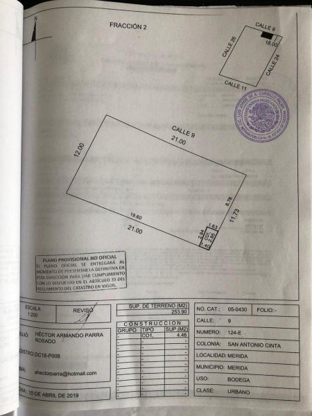 Foto Terreno en Venta en San Antonio Cinta, Mérida, Yucatan - $ 1.750.000 - TEV292312 - BienesOnLine