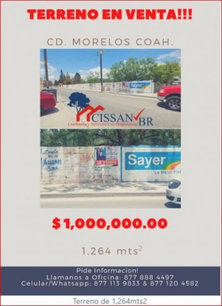 Terreno en Venta en  Morelos, Coahuila de Zaragoza