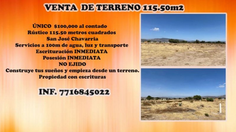 Terreno en Venta en SAN JOSE CHAVARRIA Epazoyucan, Hidalgo