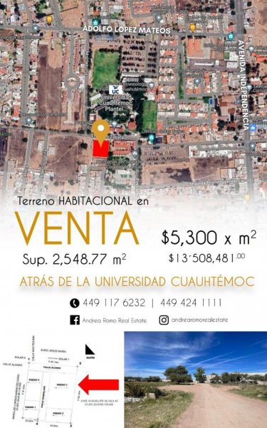 Terreno en Venta en Trojes de Alonso Aguascalientes, Aguascalientes