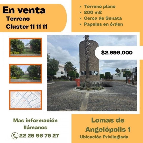 Terreno en Venta en LOMAS DE ANGELOPOLIS 1 Puebla, Puebla